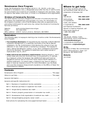 Instructions for Form SFN28706 Schedule RZ Renaissance Zone Income Exemption and Tax Credits - North Dakota, Page 2