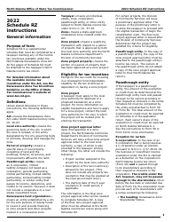 Instructions for Form SFN28706 Schedule RZ Renaissance Zone Income Exemption and Tax Credits - North Dakota, Page 3