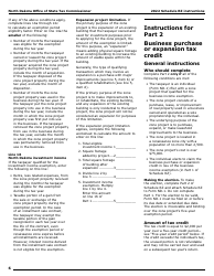 Instructions for Form SFN28706 Schedule RZ Renaissance Zone Income Exemption and Tax Credits - North Dakota, Page 8