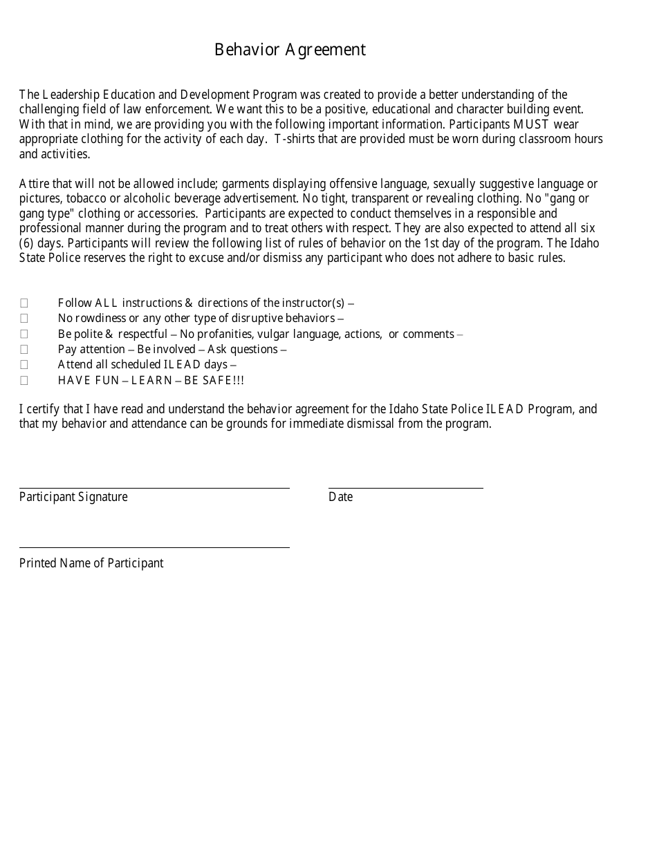 Leadership Education and Development (Ilead) Academy Application - Idaho, Page 6