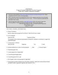 Document preview: Attachment A Program Proposal Application Form for Programs Preparing Licensed Professional Geologists - New York