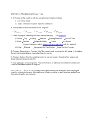 Attachment A Program Proposal Application Form for Programs Preparing Licensed Professional Geologists - New York, Page 2