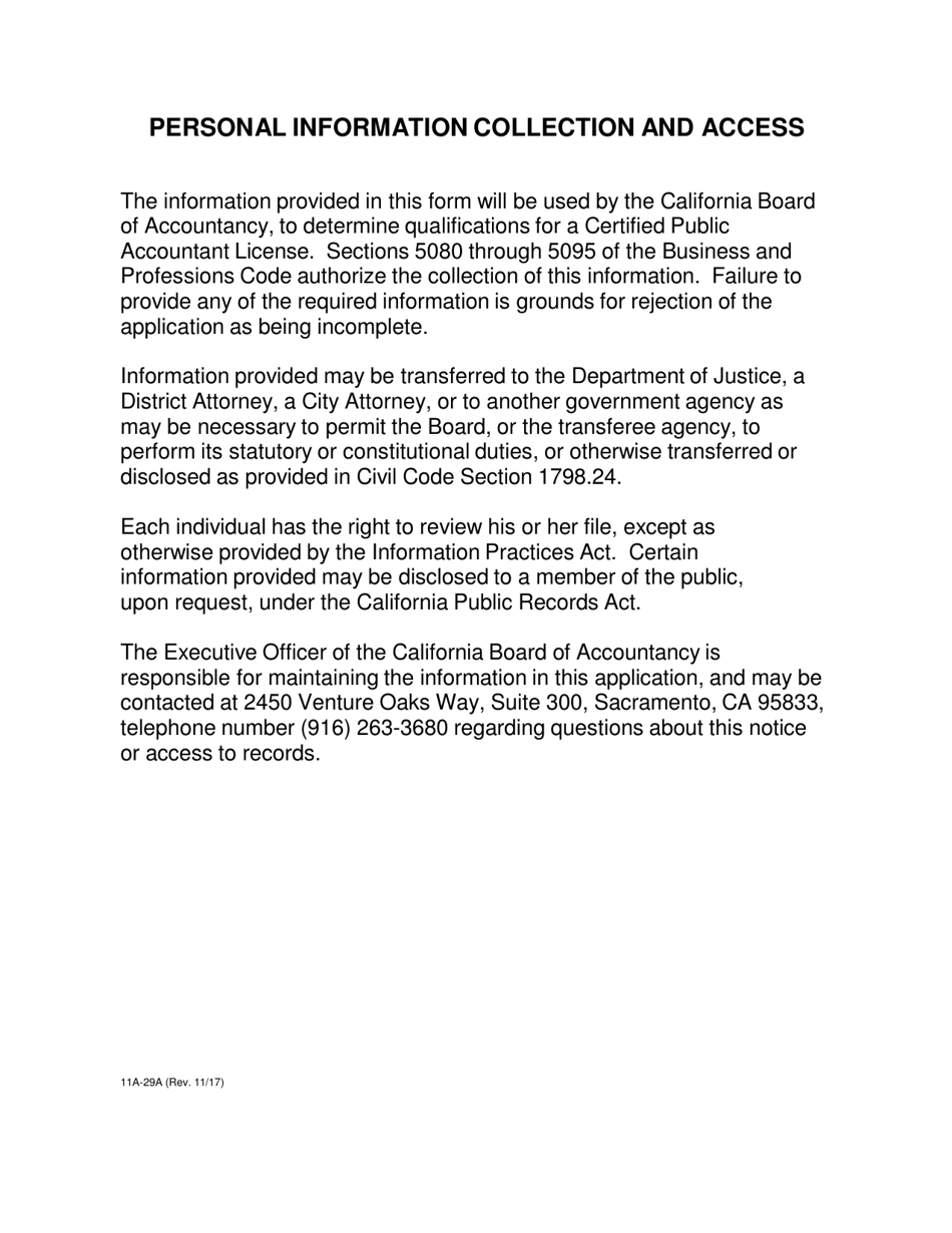 Form 11A-29A Certificate of General Experience (Private Industry or Government) - California, Page 4