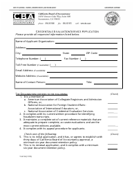 Document preview: Form 11A-54 Credentials Evaluation Service Application - California