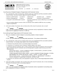Educational Requirements for CPA Licensure Self-assessment Worksheet - California, Page 5