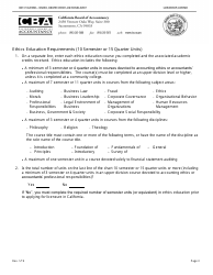 Educational Requirements for CPA Licensure Self-assessment Worksheet - California, Page 6