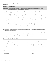 Form OFR-RENEW Out-of-State Accounting Firm Registration Renewal Form - California, Page 4