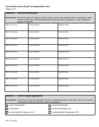 Form PP-13 Out-of-State Accounting Firm Registration Form - California, Page 2