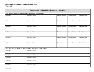 Form PP-13 Out-of-State Accounting Firm Registration Form - California, Page 6