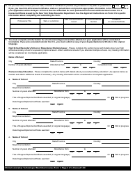 Clinical Laboratory Technologist Form 1 Application for Restricted Licensure - New York, Page 2