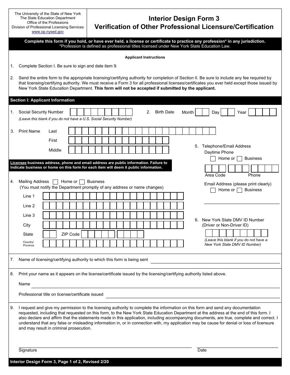 Interior Design Form 3 - Fill Out, Sign Online and Download Fillable ...