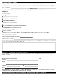 Clinical Laboratory Technologist Restricted License Form 4A Certification of Completion of a Training Program in Stem Cell Process - New York, Page 2