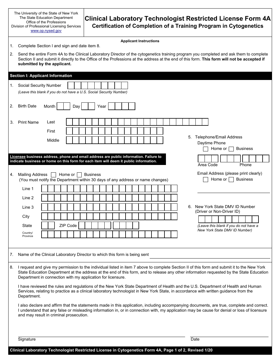 clinical-laboratory-technologist-restricted-license-form-4a-fill-out