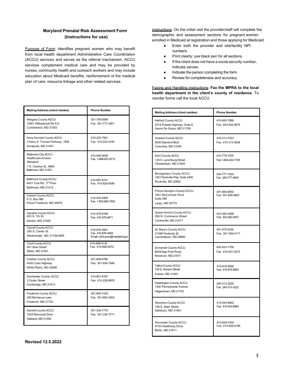 MDH Form 4850 Download Printable PDF or Fill Online Maryland Prenatal