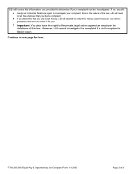 Form F700-200-000 Equal Pay &amp; Opportunities Act Complaint - Washington, Page 2