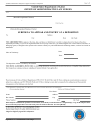 Subpoena to Appear and Testify at a Deposition