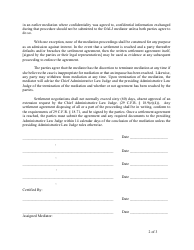 Agreement to Mediate, Page 2