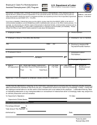 Document preview: Form CA-2231 Employers' Claim for Reimbursement Assisted Reemployment (Ar) Program