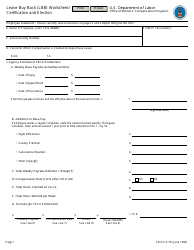 Form CA-7B Leave Buy Back (Lbb) Worksheet/Certification and Election