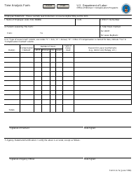 Form CA-7A Time Analysis Form