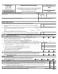 Form 5500 Schedule R Retirement Plan Information - Sample