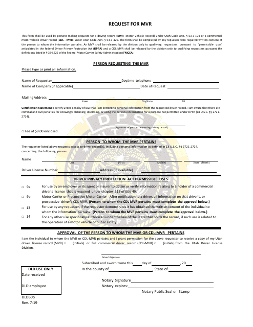 Form DLD60B  Printable Pdf