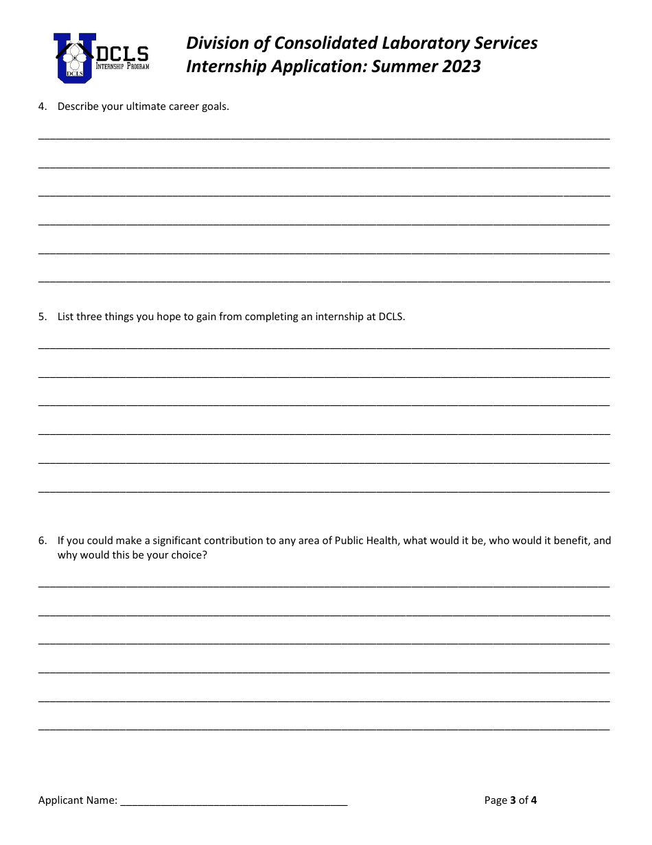 Internship Application - Virginia, Page 3