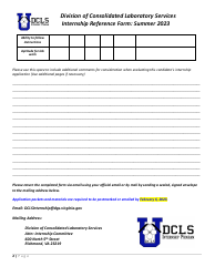 Internship Reference Form - Virginia, Page 2