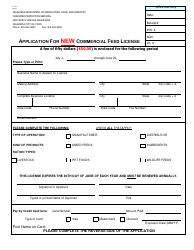Form PI-170 Application for New Commercial Feed License - Oklahoma