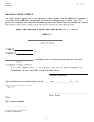 Form AEMS043 Application for Individual Permit to Operate an Agricultural Compost Facility - Oklahoma, Page 5