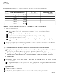 Form AEMS141A Poultry Feeding Operation Transfer Application - Oklahoma, Page 2