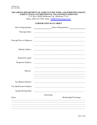 Form AEMS141A Poultry Feeding Operation Transfer Application - Oklahoma, Page 7