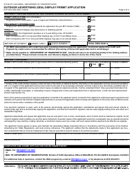 Form ODA-0002 Outdoor Advertising (Oda) Display Permit Application - California, Page 2