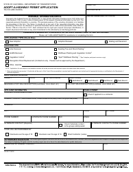 Document preview: Form TR-0103 Adopt-A-highway Permit Application - California