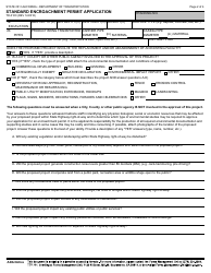 Form TR-0100 Standard Encroachment Permit Application - California, Page 2