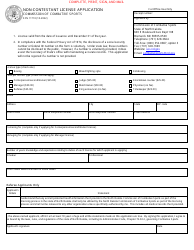 Document preview: Form SFN11710 Non-contestant License Application - North Dakota
