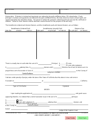 Form SC-2002 Application for Issuance of Writ of Execution and Order (Money Judgment) - County of Santa Barbara, California, Page 2