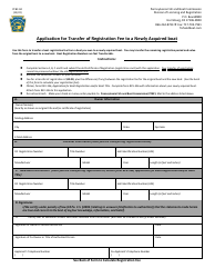Form PFBC-R4 Application for Transfer of Registration Fee to a Newly Acquired Boat - Pennsylvania