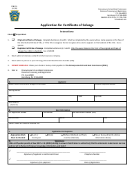Document preview: Form PFBC-T6 Application for Certificate of Salvage - Pennsylvania