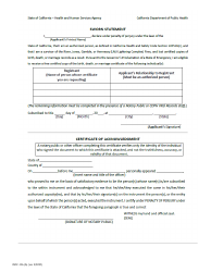 Form 280C-106 (B) Application for Birth, Death or Marriage Certified Copies Lnu Exempt - Napa County, California, Page 3
