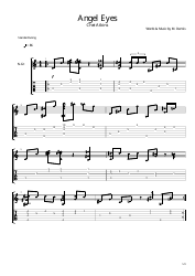 Document preview: Chet Atkins - Angel Eyes Guitar Tab and Sheet Music