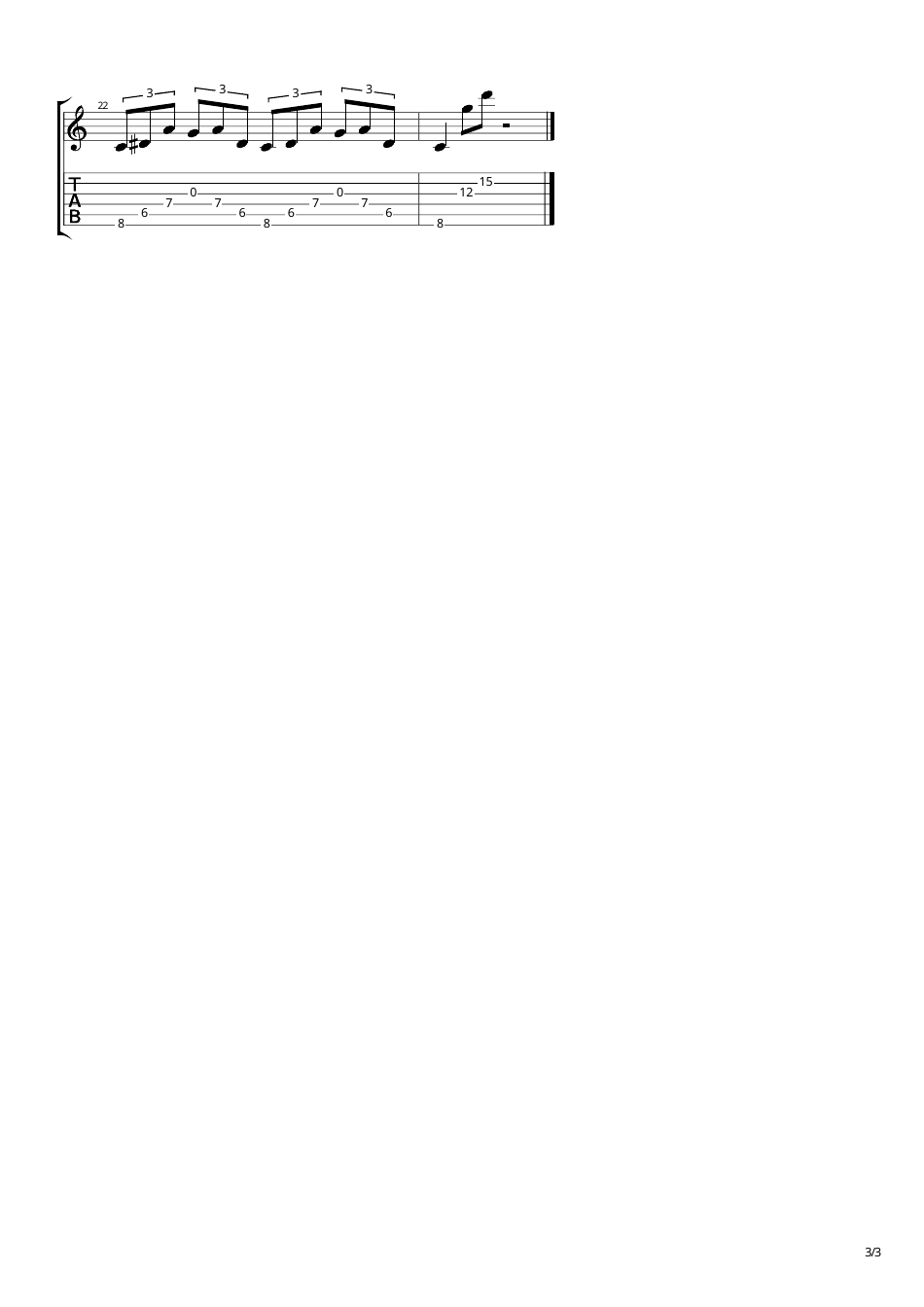 Chet Atkins - Angel Eyes Guitar Tab and Sheet Music, Page 3