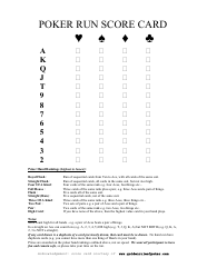 Document preview: Poker Run Score Sheet Template