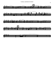 Jon Denver and Taffy Nivert - Country Roads Take Me Home Alto Sax Sheet Music, Page 3