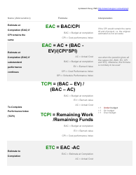 Pmp Formulas Cheat Sheet - Pmbok Guide 5th Edition, Edward Chung, Page 2