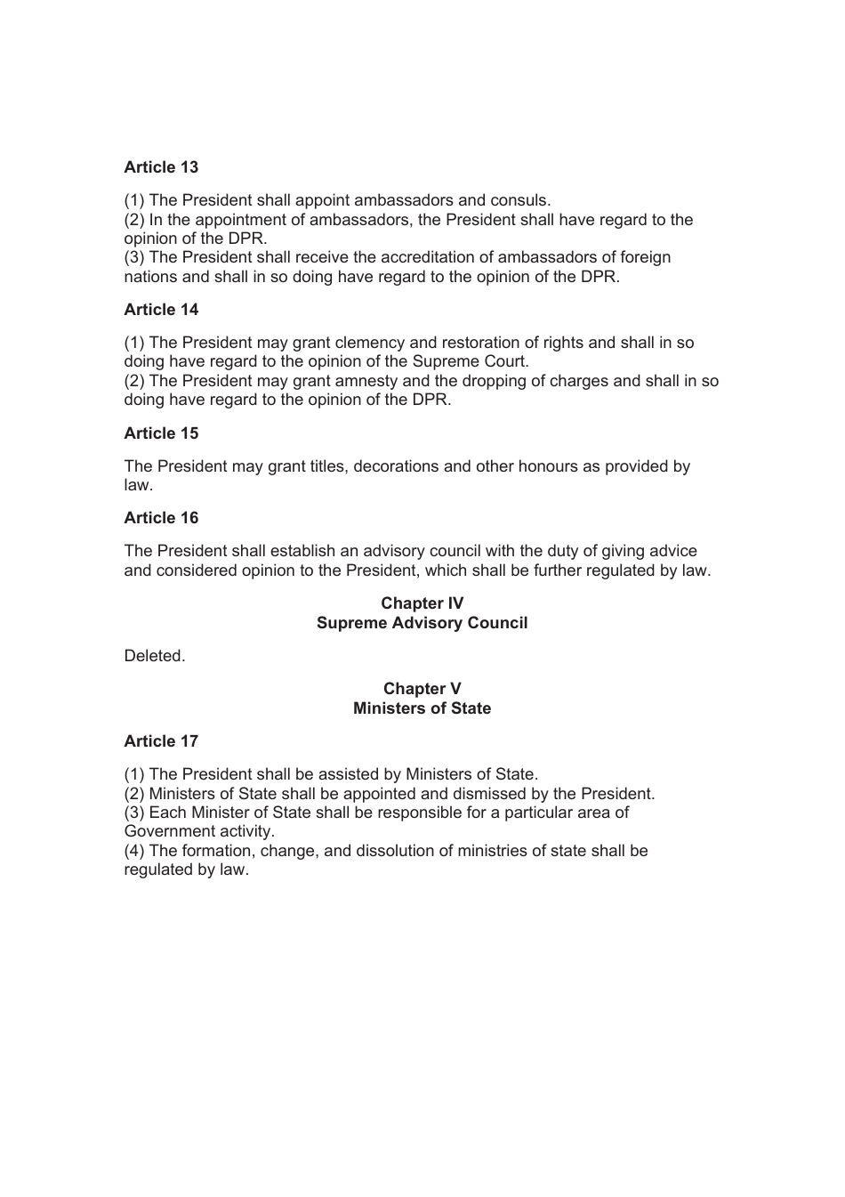 The 1945 Constitution of the Republic of Indonesia - Unofficial Translation, Page 6