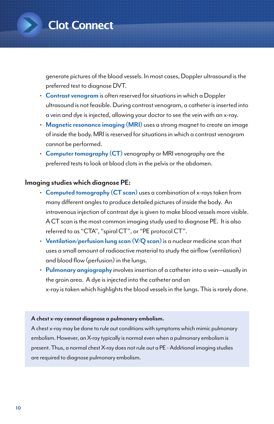 Deep Vein Thrombosis and Pulmonary Embolism - Information for Newly Diagnosed Patients - North Carolina, Page 10