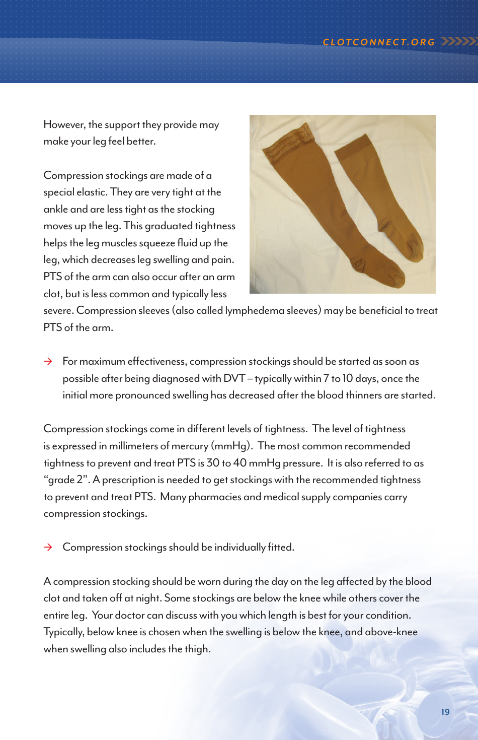Deep Vein Thrombosis and Pulmonary Embolism - Information for Newly Diagnosed Patients - North Carolina, Page 19