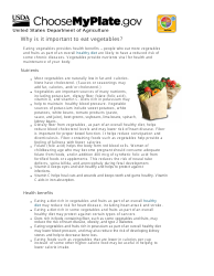 Document preview: Why Is It Important to Eat Vegetables?