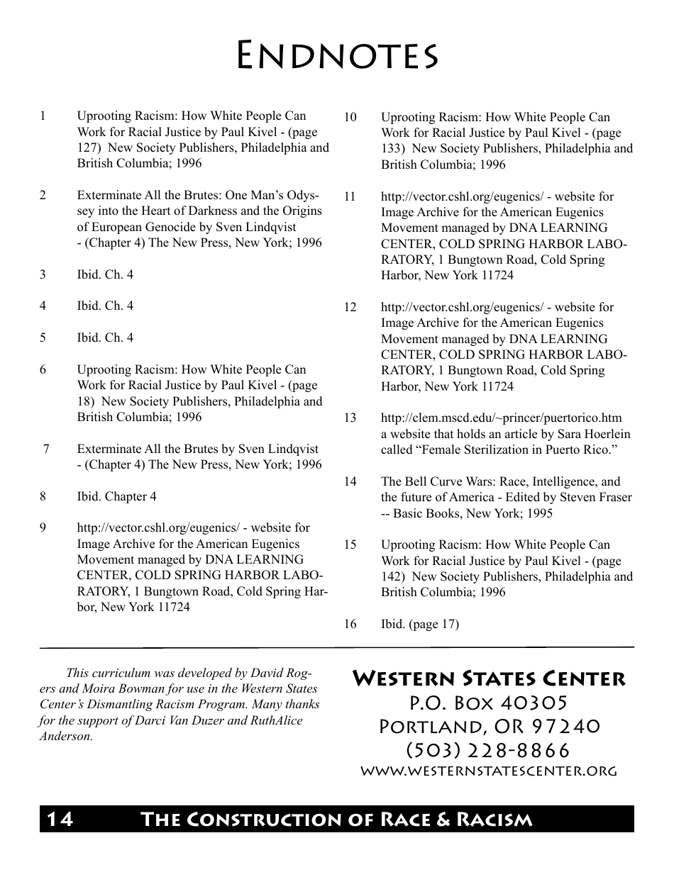 A History: the Construction of Race and Racism - Western States Center, Page 14